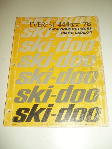 50; 1979<b> Ski-Doo</b> Snowmobile Series<b> Repair</b> and Maintenance<b> Manual</b> $ 14. . 1978 skidoo parts manual